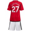 Officiële Voetbalshirt + Korte Broek Manchester United Alex Telles 27 Thuis 2023-24 - Kids